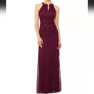 B & A Ruched halter gown